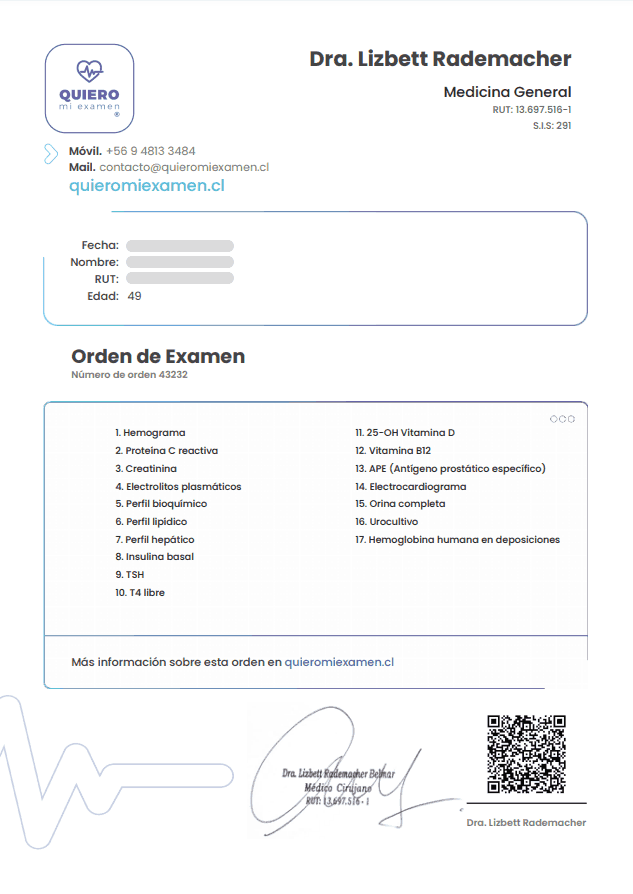 Orden de examen